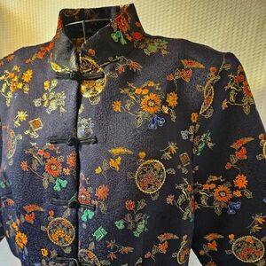 Frederick's Of Hollywood 90s VTG Art-to-Wear Kimono Style Embroidered Jacket 8